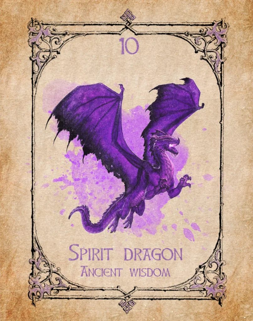 Spirit Dragon - Ancient Wisdom - Animal Spirit Oracle Illustration of a spirit dragon representing ancient wisdom in the Animal Spirit Oracle.
